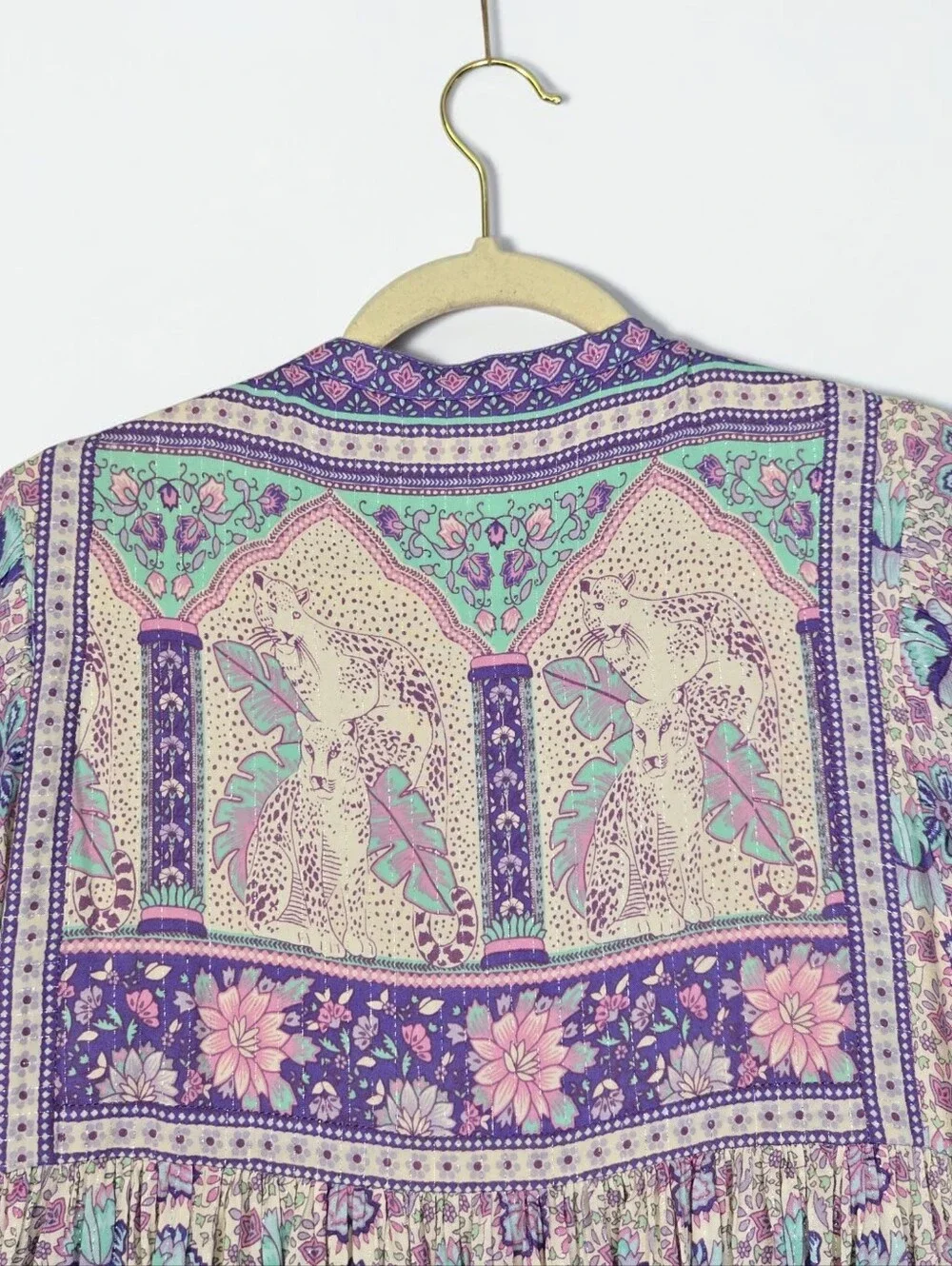 Spell And The Gypsy Peasant Top Size Small Boho Flowy Lavender Pink Silver